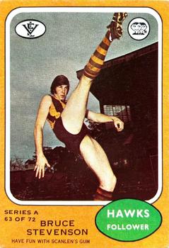 1973 Scanlens VFL #63 Bruce Stevenson Front